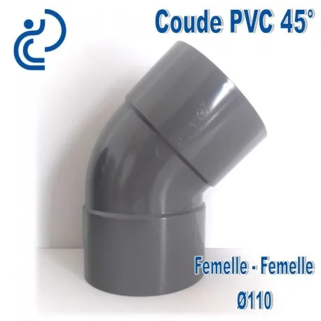 Coude Pvc Simple 45° Diamétre 110