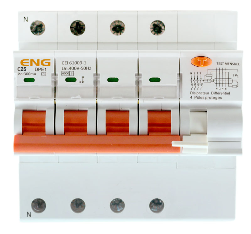 DISJONCTEUR DIFFERENTIEL 300mA DPE1-I,4P25