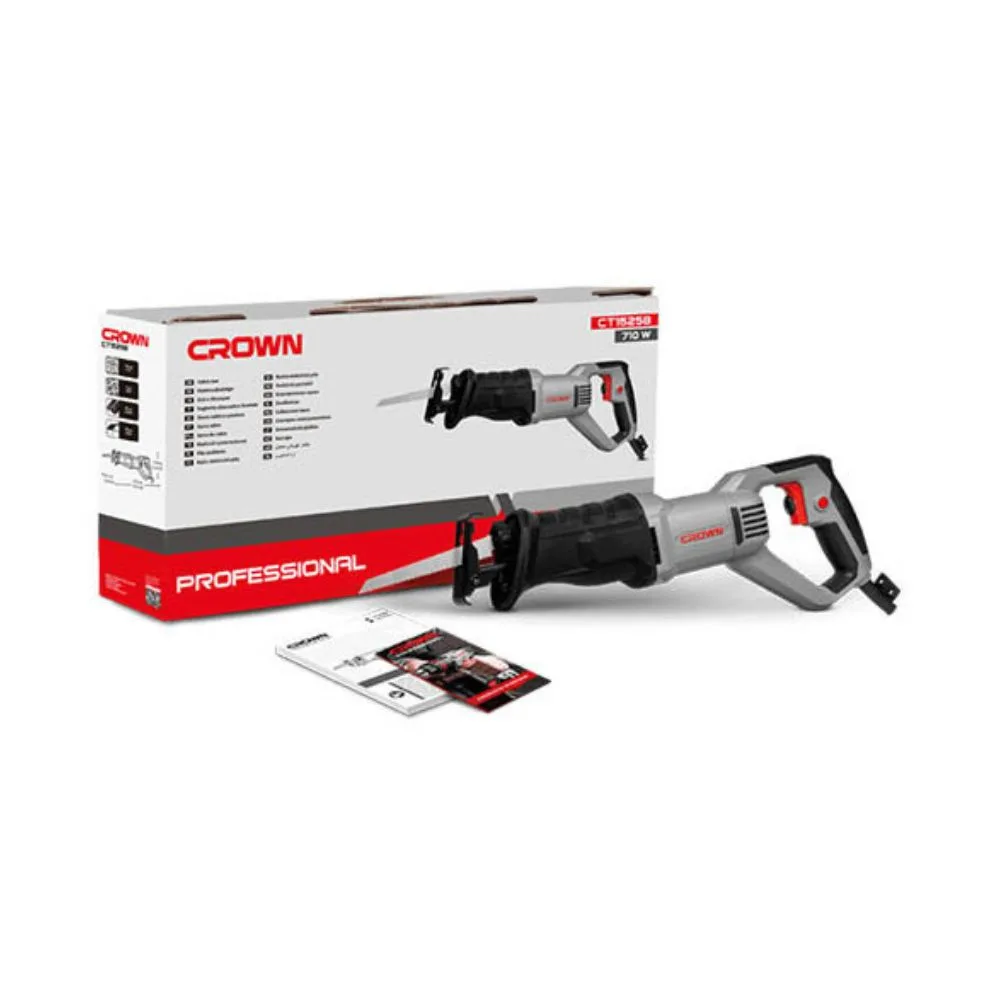 Scie sabre 710W 110mm CROWN | CT15258 pour viande metal et bois