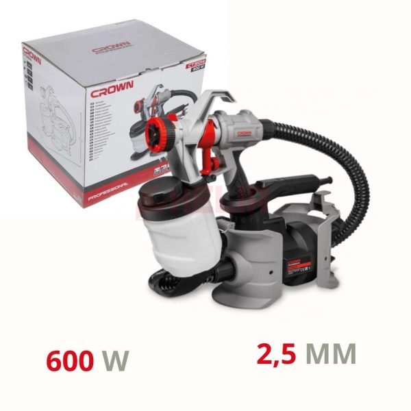 Pistolet à peinture électrique 600W 2,5mm CROWN | CT31014