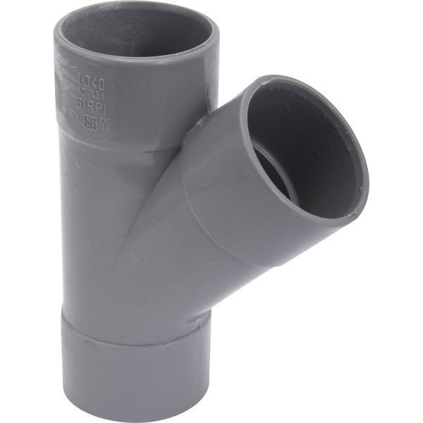 Y pvc Diamètre 32 gris