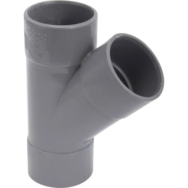 Y pvc Diamètre 32 gris