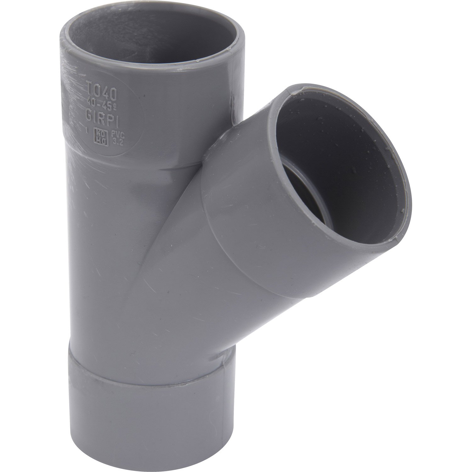 Y pvc Diamètre 32 gris Y pvc Diamètre 32 gris