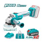 Tronçonneuse meuleuse sans fil sans charbons 20V 115mm 2 batteries TOTAL | TAGLI11522