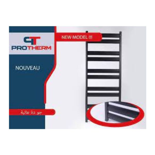 Sèche linge serviette aluminium 120cm noir Protherm