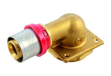 Coude chasse d'eau encastré 16 3/4 sertir Tiemme