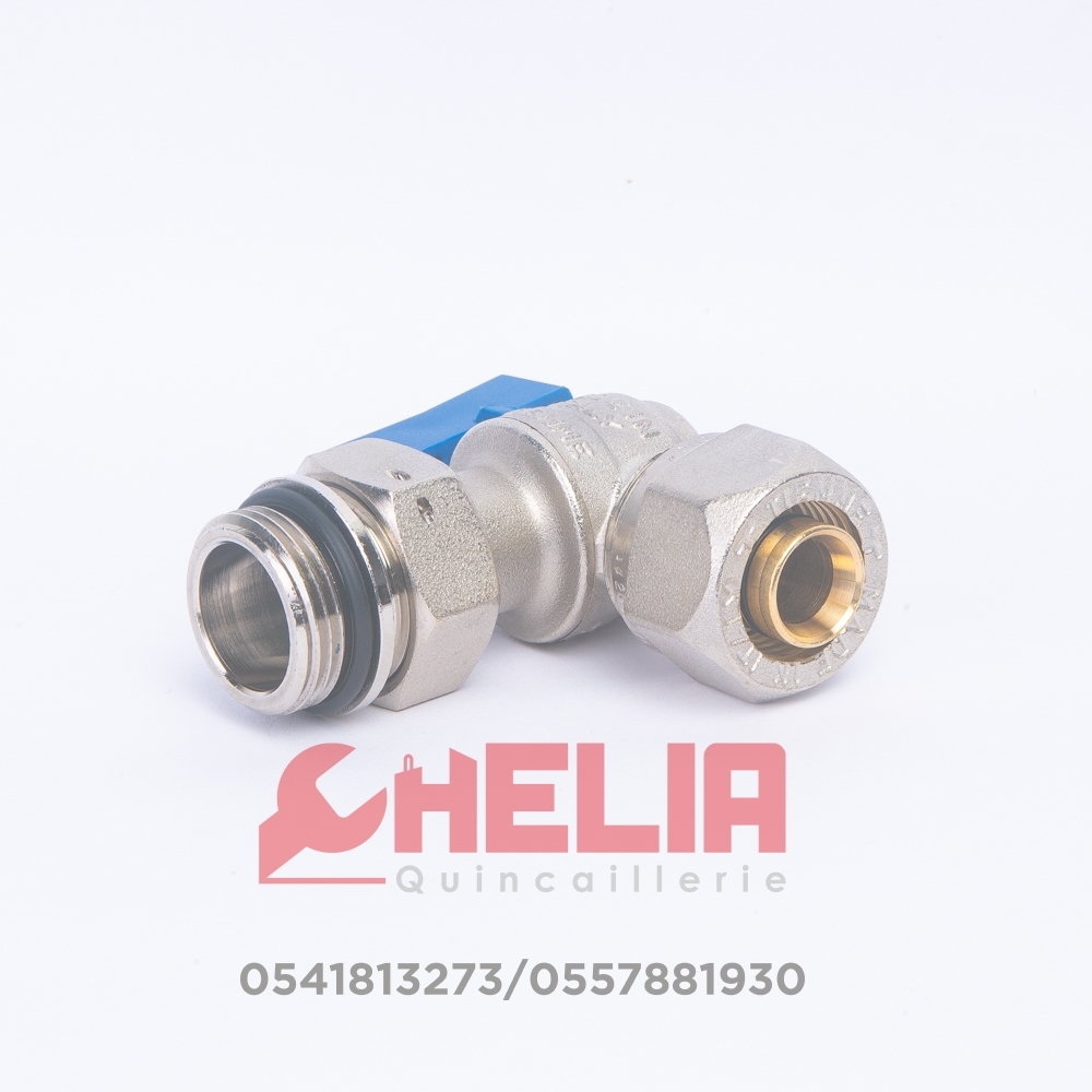 Vanne coude ecrou libre 16 3/4 Tiemme Vanne coude ecrou libre 16 3/4 Tiemme