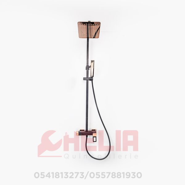 Colonne de douche IMEX Suecia noir et doré