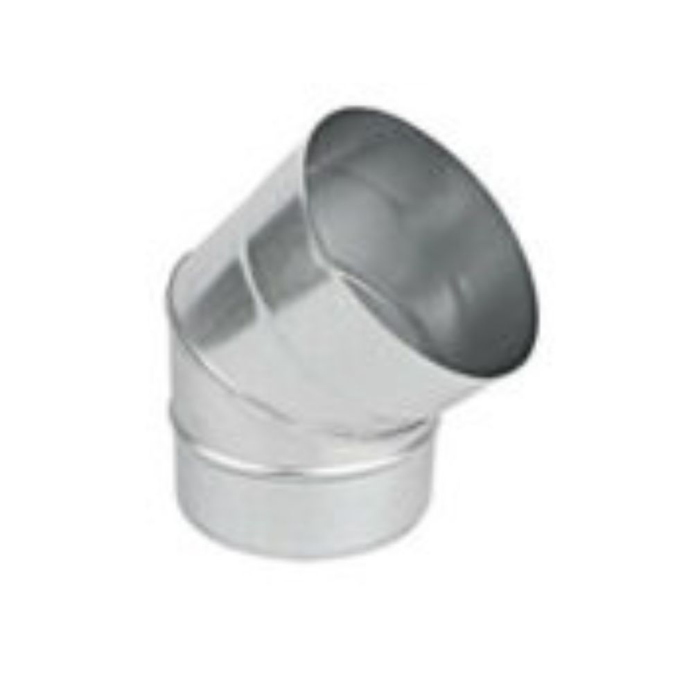Coude cheminée 90 mm 45° inox Coude cheminée 90 mm 45° inox