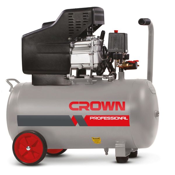 Compresseur 2.0HP 195L/Min 50L courroie CROWN