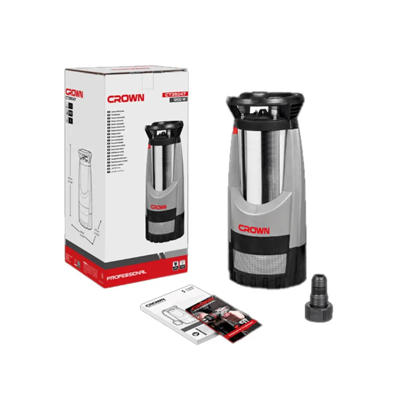 POMPE VIDE CAVE 1200W 44M 6300L/H CT35047 CROWN POMPE VIDE CAVE 1200W 44M 6300L/H CT35047 CROWN