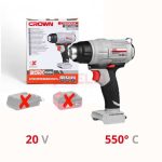 Décapeur thermique sans fil 20V MAX 550° sans Batterie CROWN CT60001HX