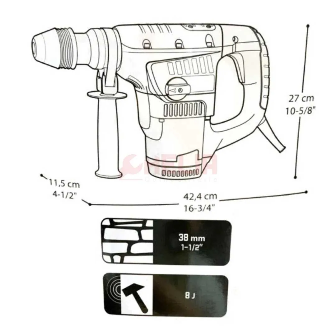 Marteau Piqueur 38mm 1050W CROWN CT18055(5)