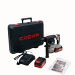 Marteau perforateur sans fil 20V 18mm 2 batteries 4Ah CROWN CT28001