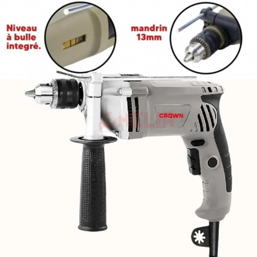 Perceuse 13mm 600W mandrin plastique CROWN CT10065KLC