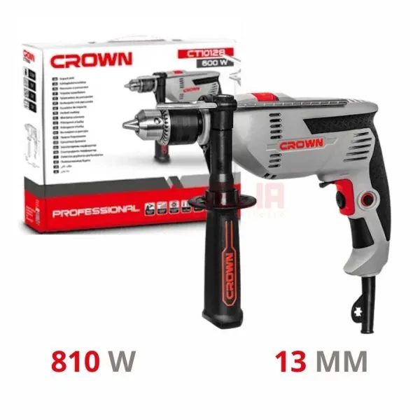 Perceuse 13mm 810W mandrin plastique CROWN CT10077KLC