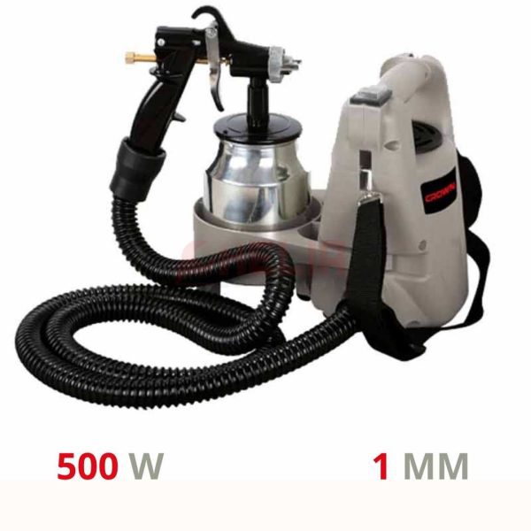 Pistolet à peinture électrique 500W 1:0mm avec compresseur CROWN | CT31004