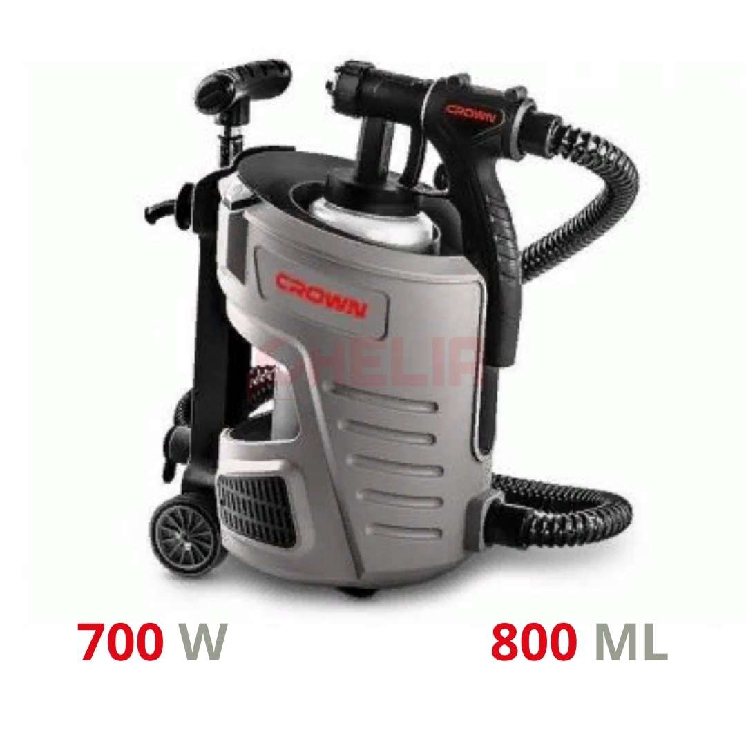 Pistolet à peinture électrique 700W 2.5mm 800ml CROWN CT31010 (6) Pistolet à peinture électrique 700W 2.5mm 800ml CROWN | CT31010