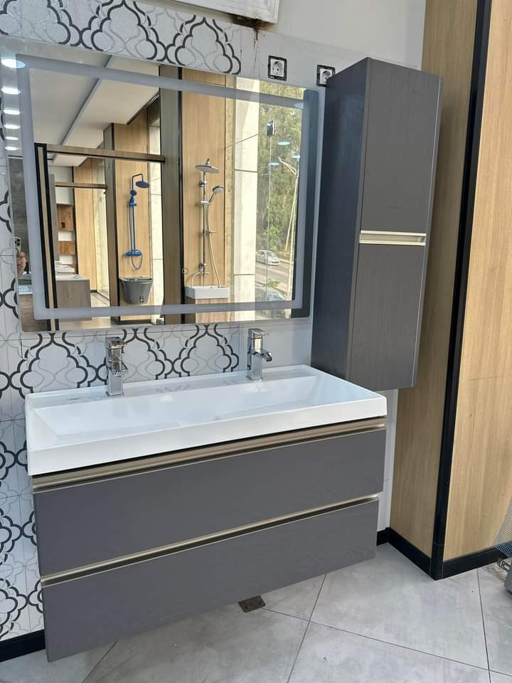 Meuble de bain 1 m Double Robinet SHARP Meuble de bain 1 m Double Robinet SHARP