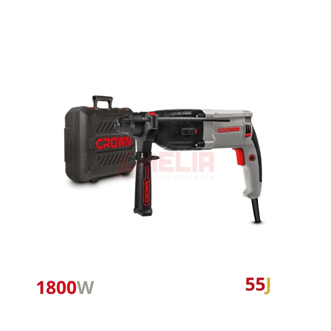 Marteau Piqueur de Démolition 1800W 55J CROWN CT18103 Marteau Piqueur de Démolition 1800W 55J CROWN CT18103