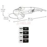 Tronçonneuse meuleuse 230mm 22000W CROWN CT13070