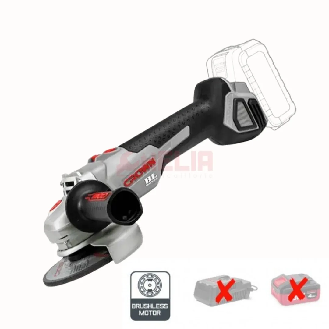 Tronçonneuse sans fil sans charbons 20V 115mm Sans Batterie CROWN CT23001