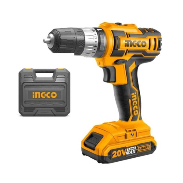 Visseuse perceuse sans fil 20V 2 batteries INGCO | CIDLI200215