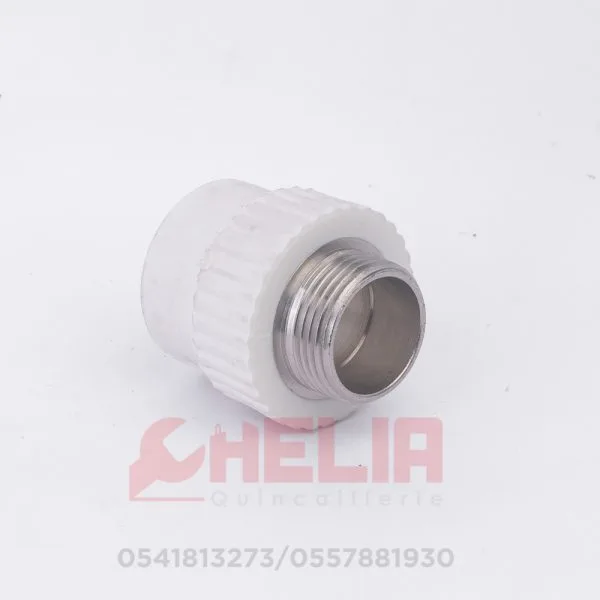 Raccord mâle 25 3/4 PPRC blanc