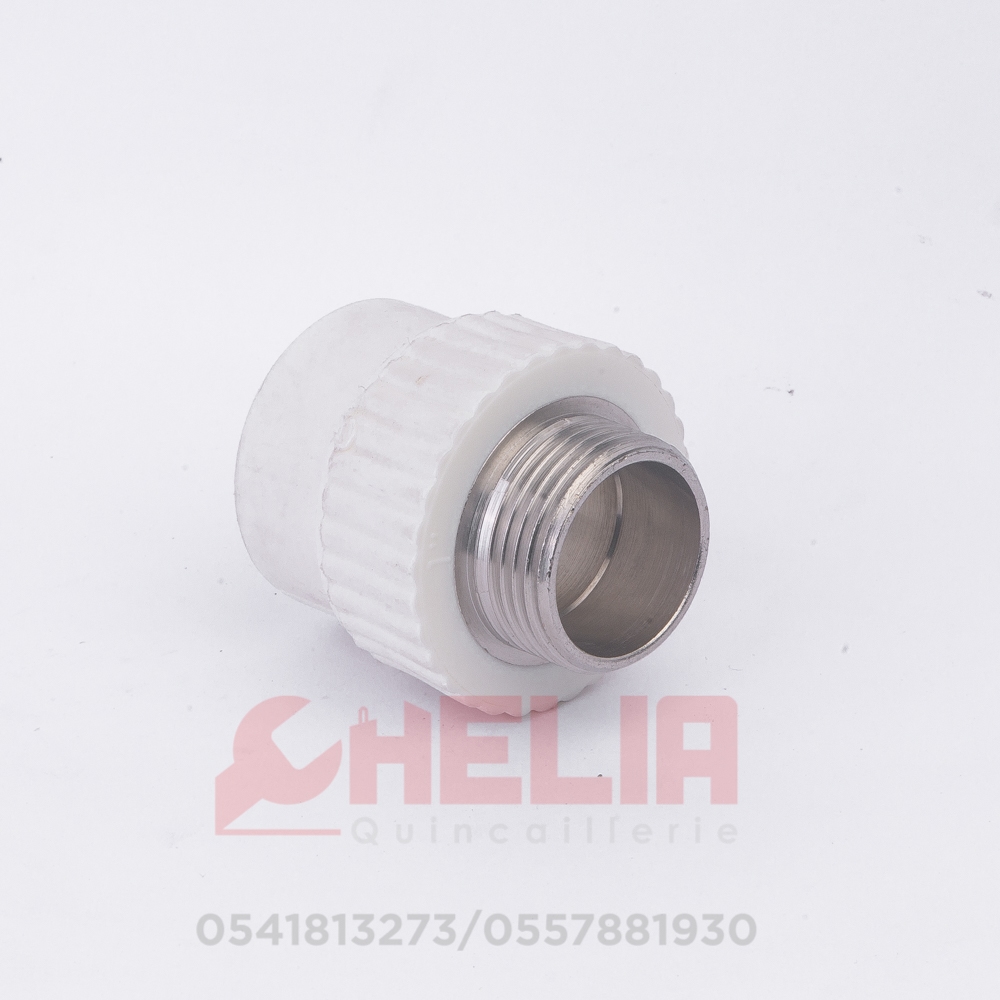 RACCORD MAL 20 1/2 PPRC BLANC A1/7 RACCORD MAL 20 1/2 PPRC BLANC A1/7