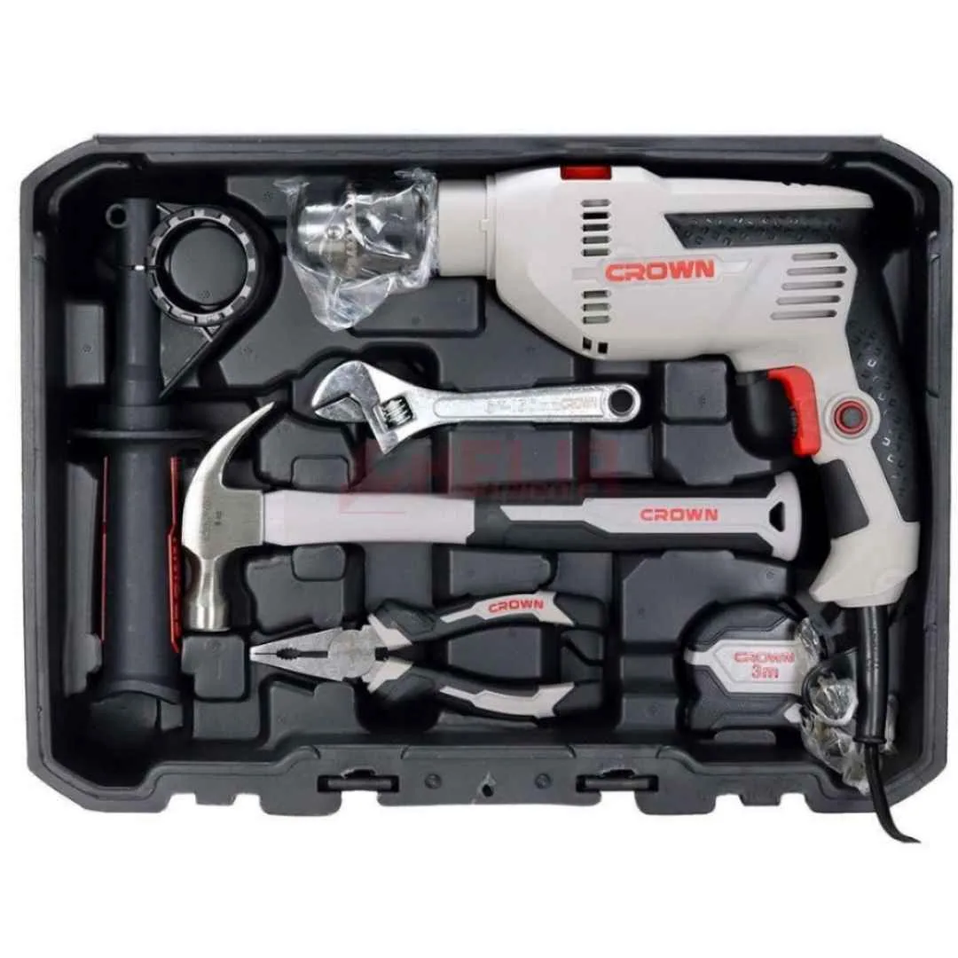 Perceuse 600W avec valise outils 98pcs CROWN CT10128