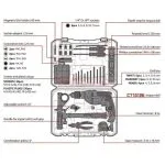 Perceuse 600W avec valise outils 98pcs CROWN CT10128