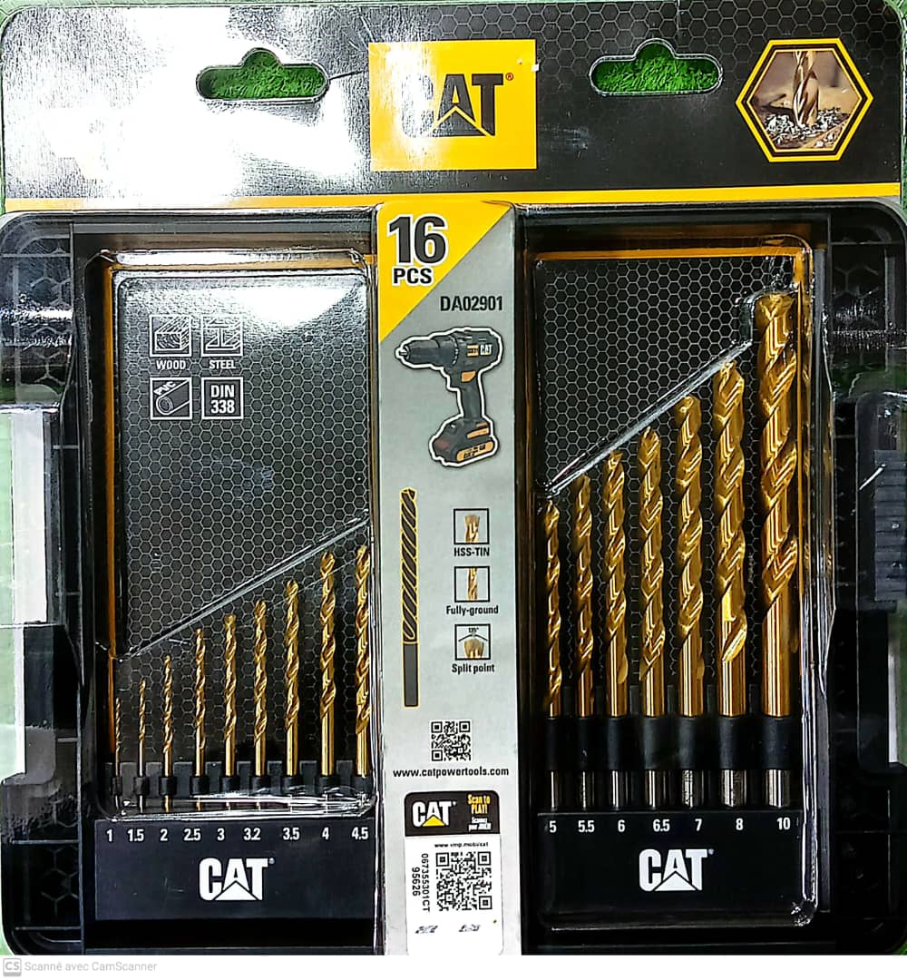 JEU DE MECHE METAL 16PCS DA02901 CAT