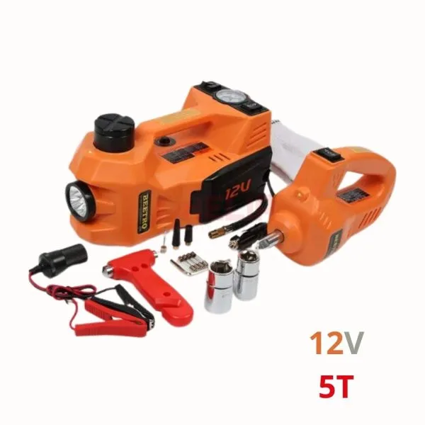 kit multifonction BEETRO BE0091 avec cric 5T, compresseur 12V