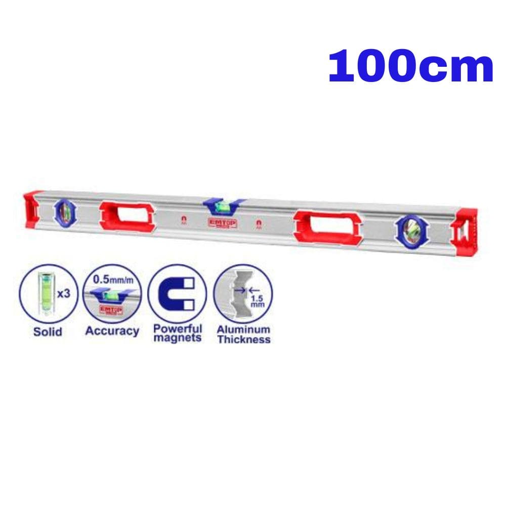 450mm (17) (1) Niveau à bulle magnétique 100cm EMTOP | ESLL310001