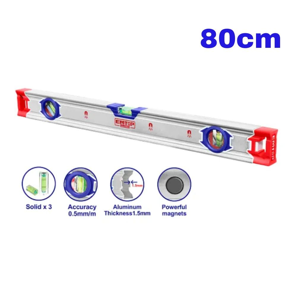 450mm (19) (1) Niveau à bulle magnétique 80cm EMTOP | ESLL38001