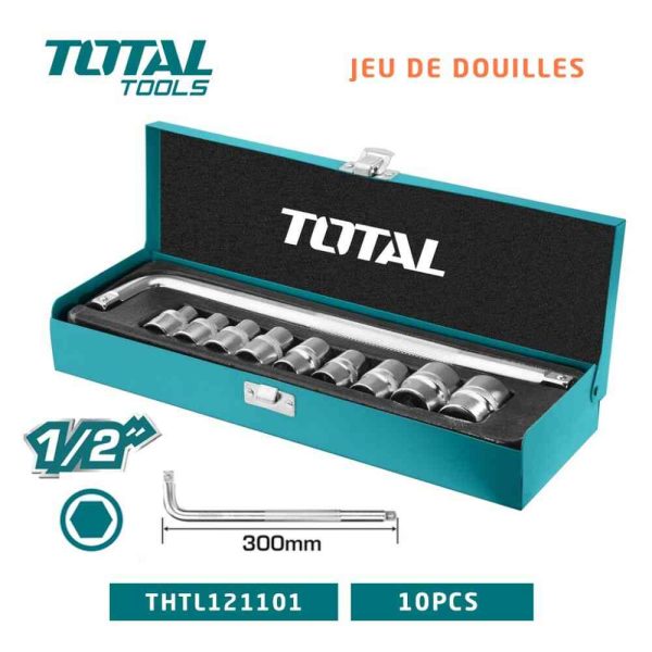 Jeu de douille 10pcs 1/2 TOTAL | THTL121101