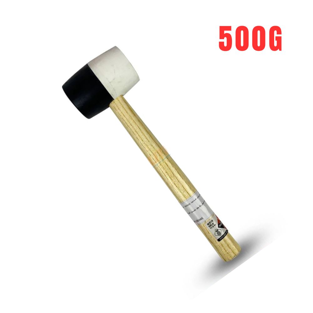 450mm (8) Maillet blanc/noir plat 500G RUBI | 66946