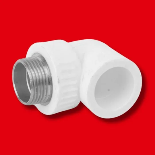 Coude male pour raccordement pprc blanc