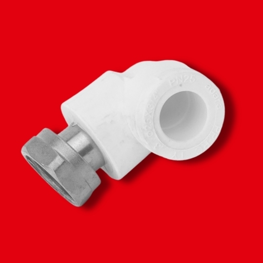 Coudes ecrou libre pour raccordement pprc blanc