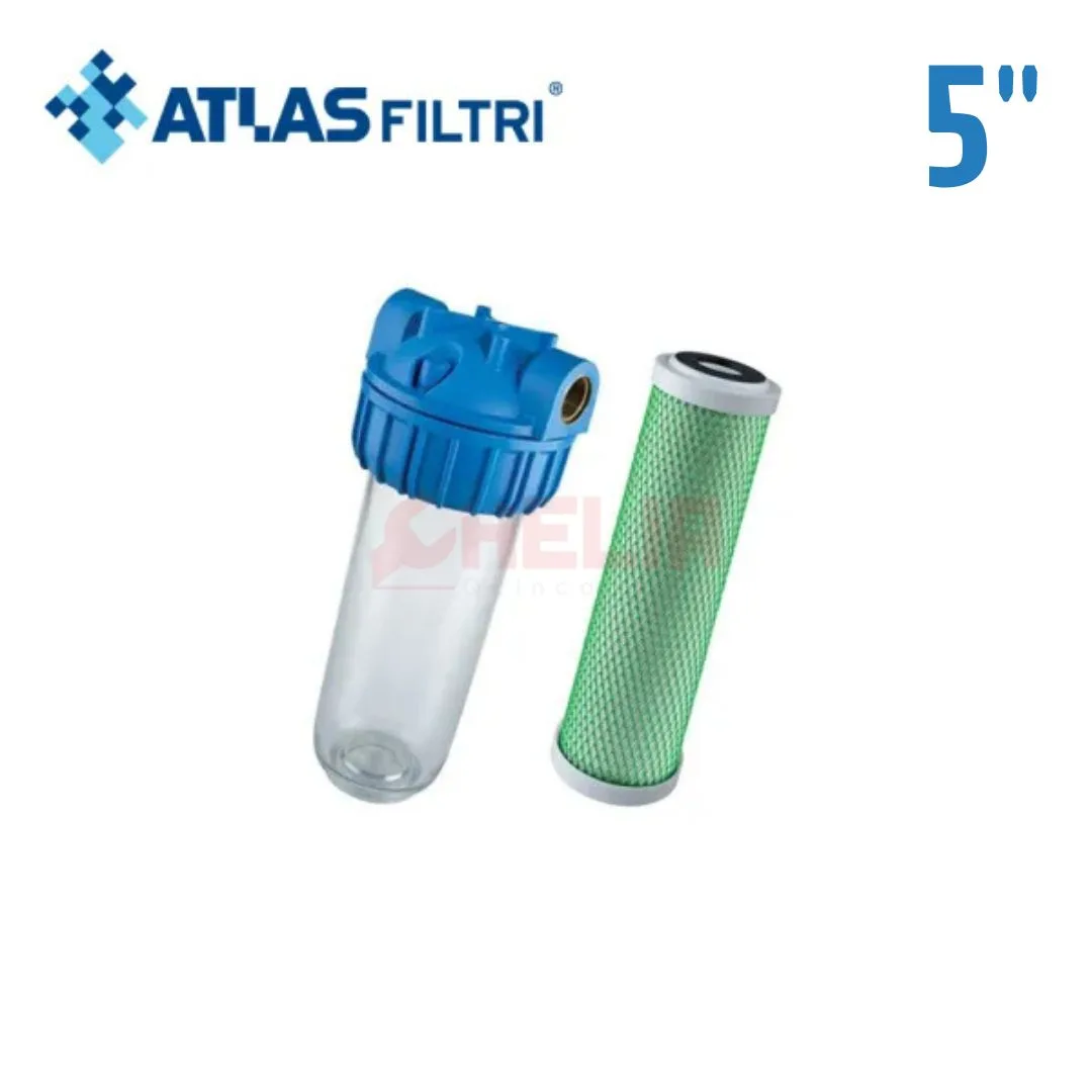 Filtre à eau avec cartouche CHARBON 5" ATLAS FILTRI