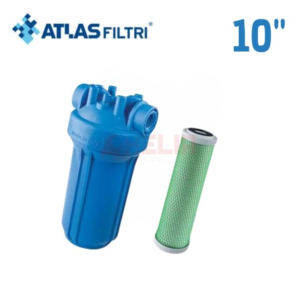 Filtre à eau au charbon 10 BLEU ATLAS FILTRI