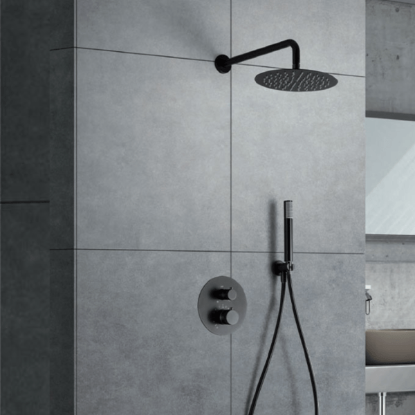colonne de douche encastre thermostatique noir imex