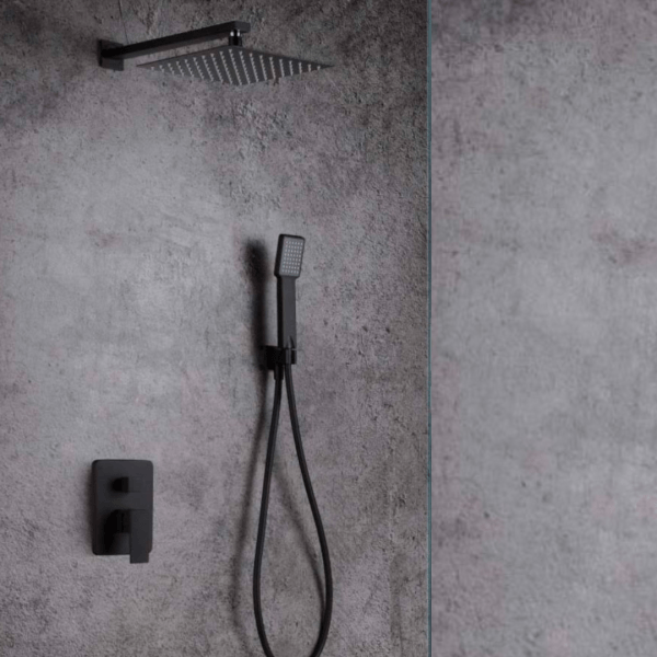 colonne de douche encastre dublin carre noir imex