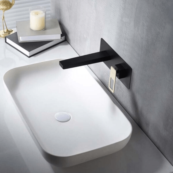 mitigeur lavabo encastre noir bronze sucia imex