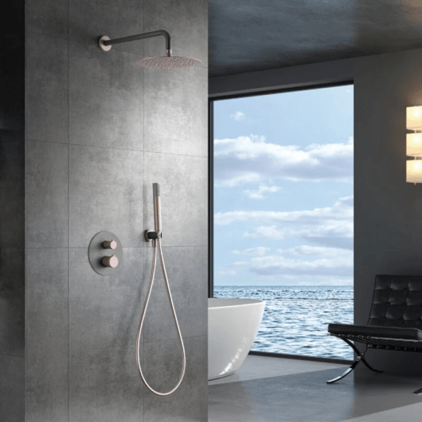 colonne de douche encastre line champagne imex