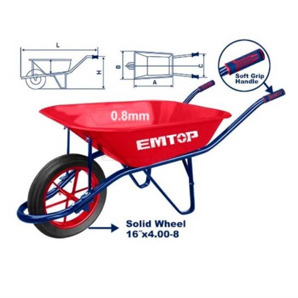 Brouette 130KG EMTOP EWBW4008D