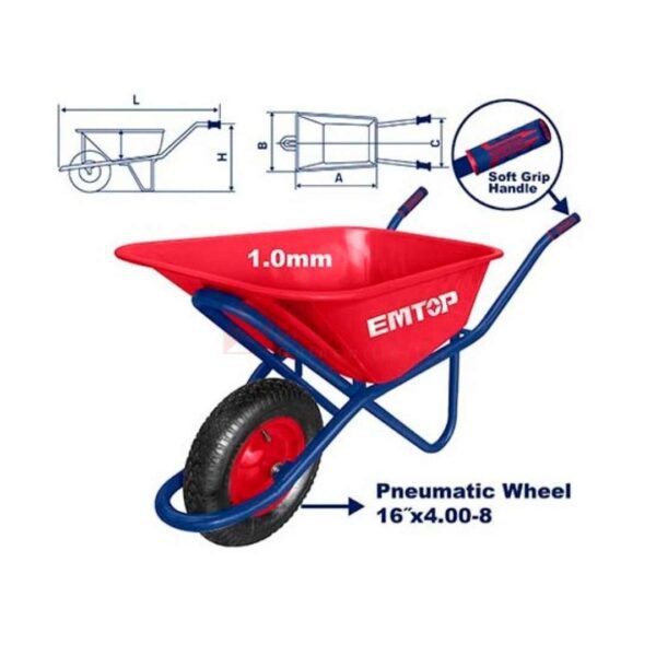 Brouette 150KG EMTOP EWBW4018G