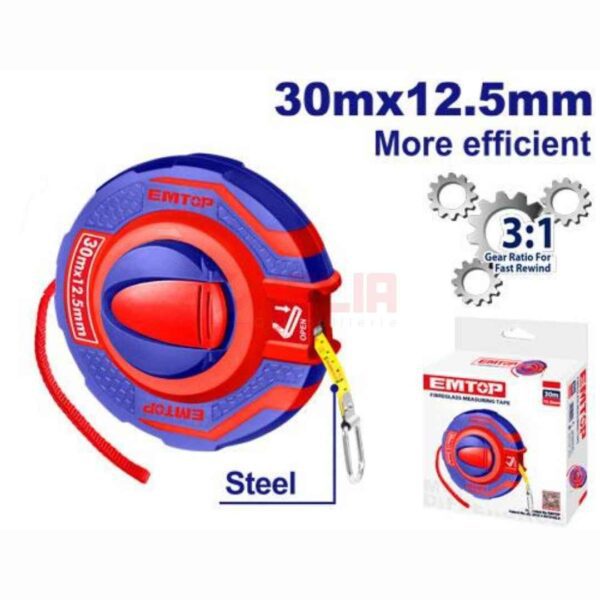 Décamètre 30M 12.5MM EMTOP EMTP63001