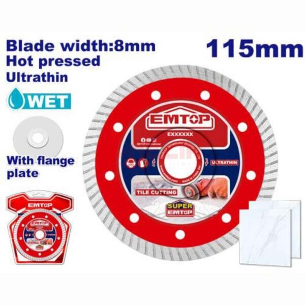 Disque à couper 115MM Diamant EMTOP  EDDCH31151