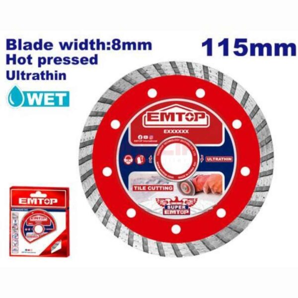 Disque de diamant ultra-mince 115mm EMTOP  EDDCH31152